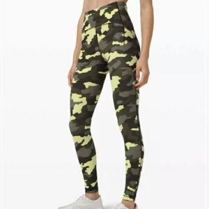Lululemon Swift Speed HR Tight 28" Camo Print Yoga Leggings Women's Size 8